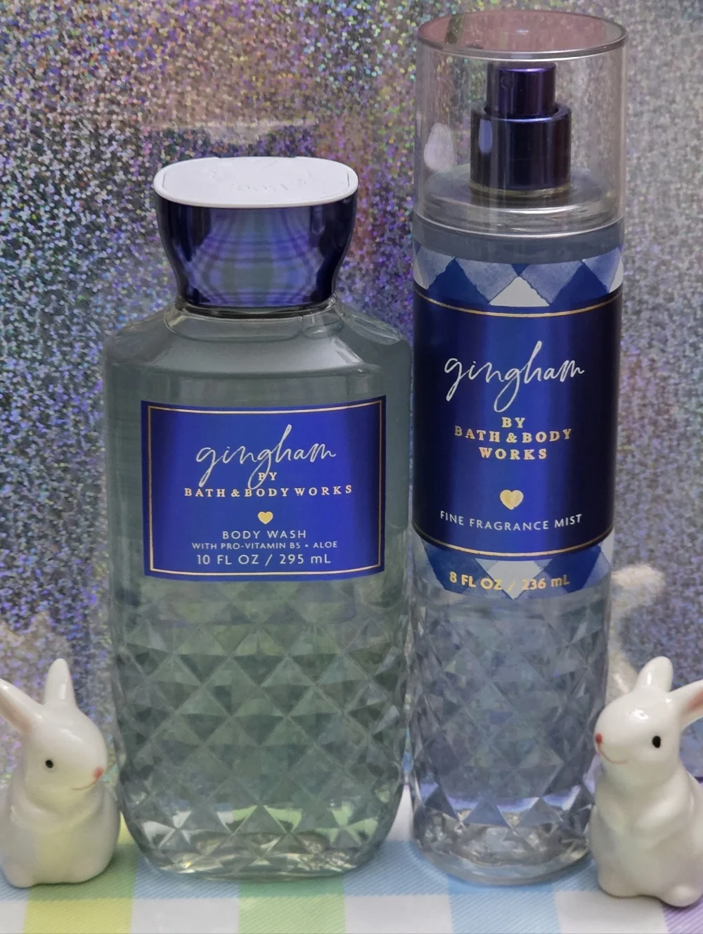 Bath & Body Works Gingham Body Wash & Fine Fragrance Mist Set NEW